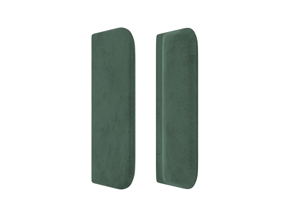 Tête de lit avec oreilles Vert foncé 203x16x78/88 cm Velours FR965901