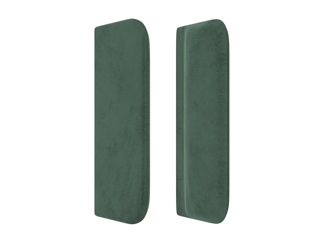 Cabecero de terciopelo verde oscuro 203x16x78/88 cm ES558435