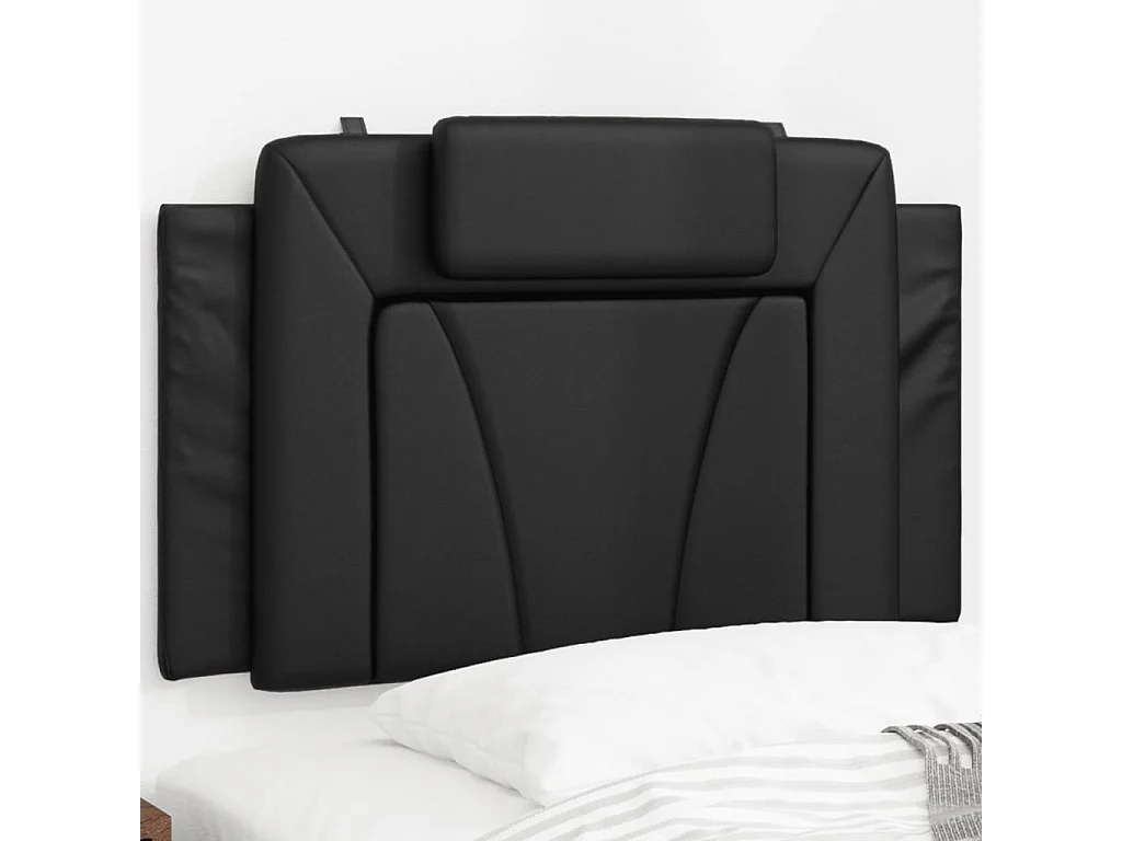 Testata del letto | Cuscino Testiera Nero 80 cm in Similpelle