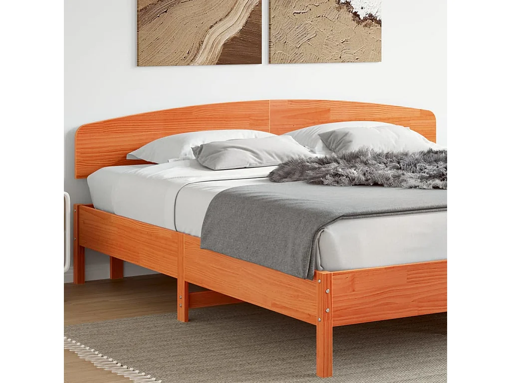Tête de lit cire marron 200 cm bois massif de pin FR562619