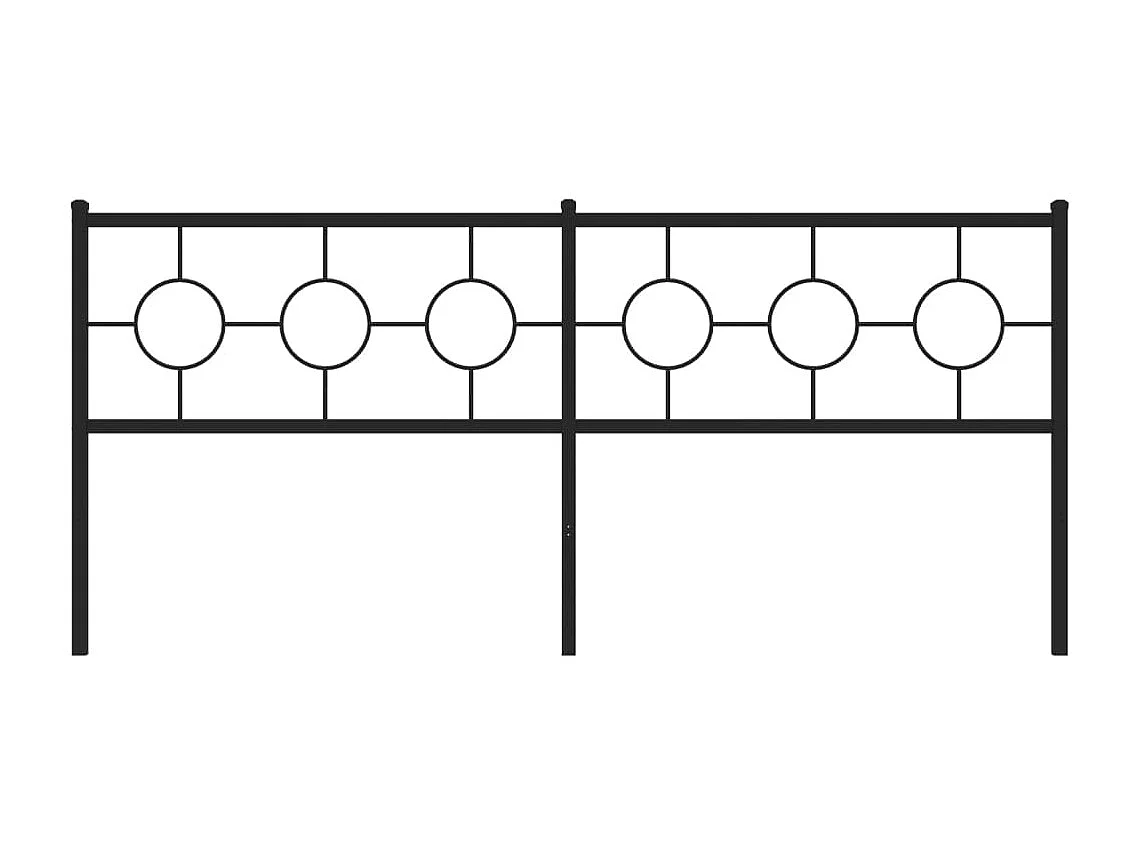 Tête de lit métal noir 193 cm FR100488