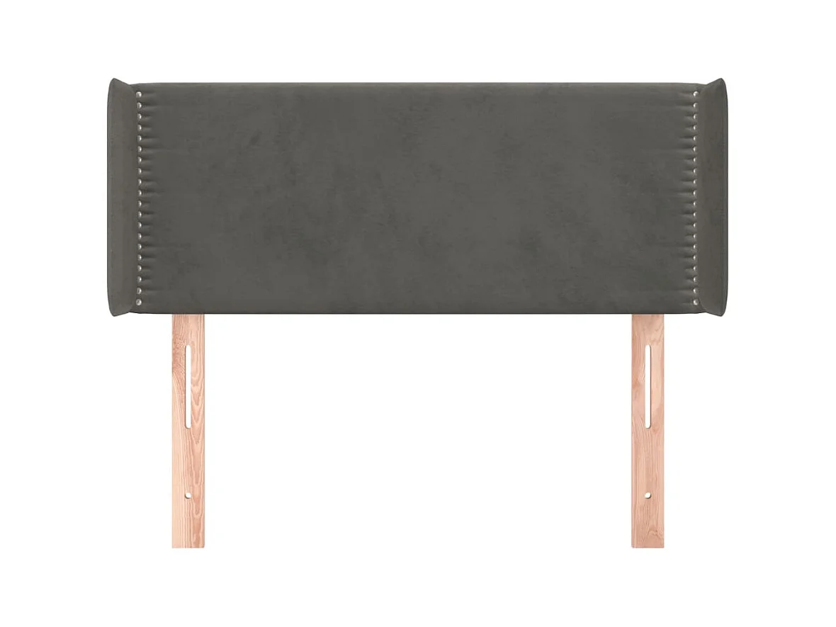 Tête de lit avec oreilles Gris foncé 103x16x78/88 cm Velours FR755120