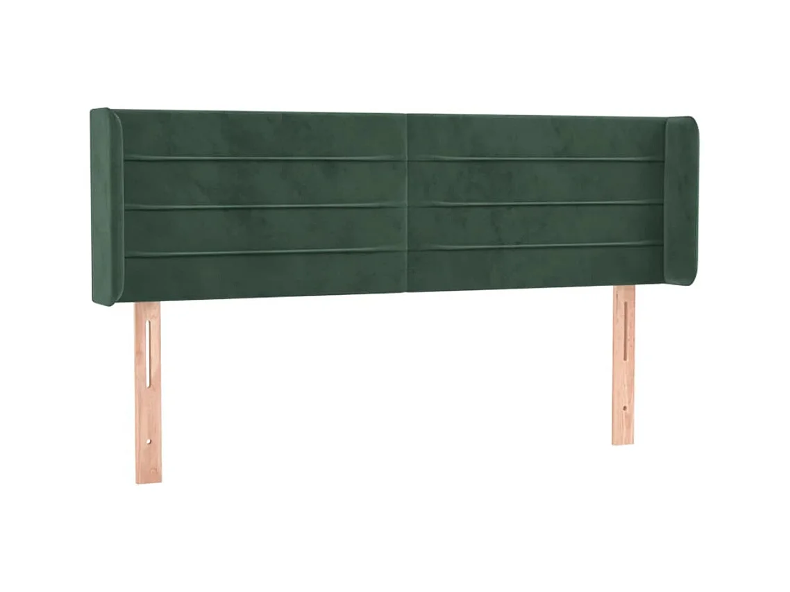 Tête de lit à LED Vert foncé 147x16x78/88 cm Velours FR534422