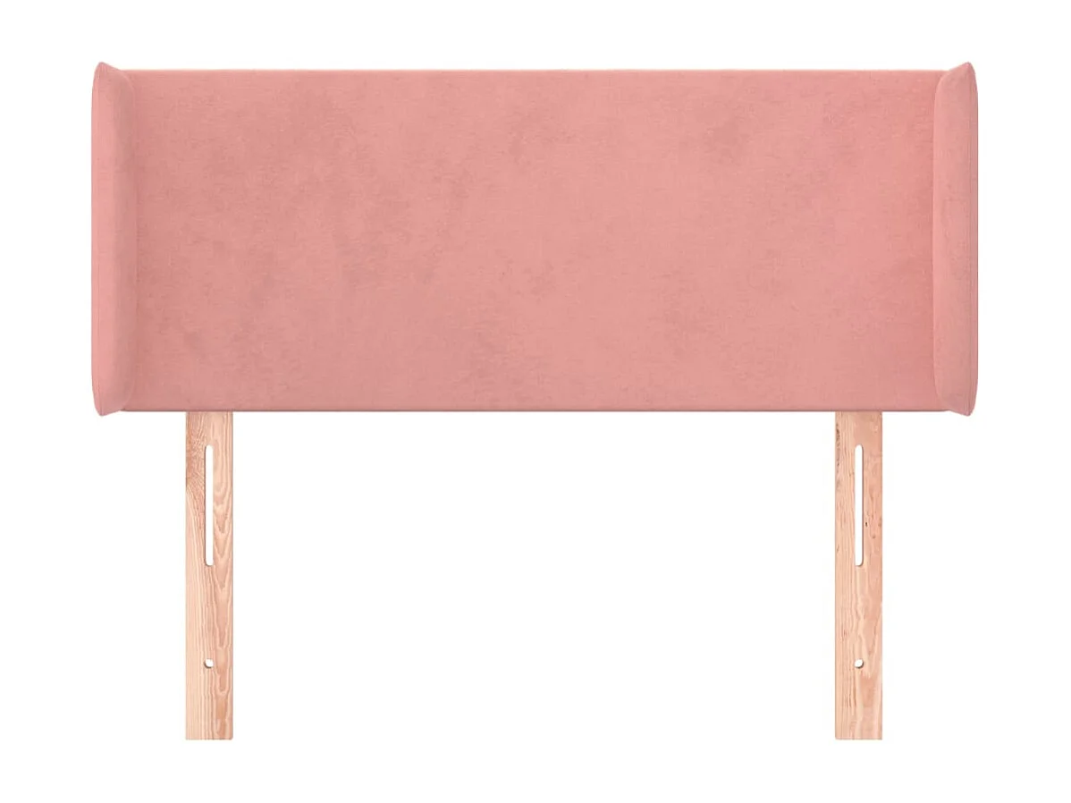 Cabeceira de cama c/ abas veludo 83x16x78/88 cm rosa PT421335