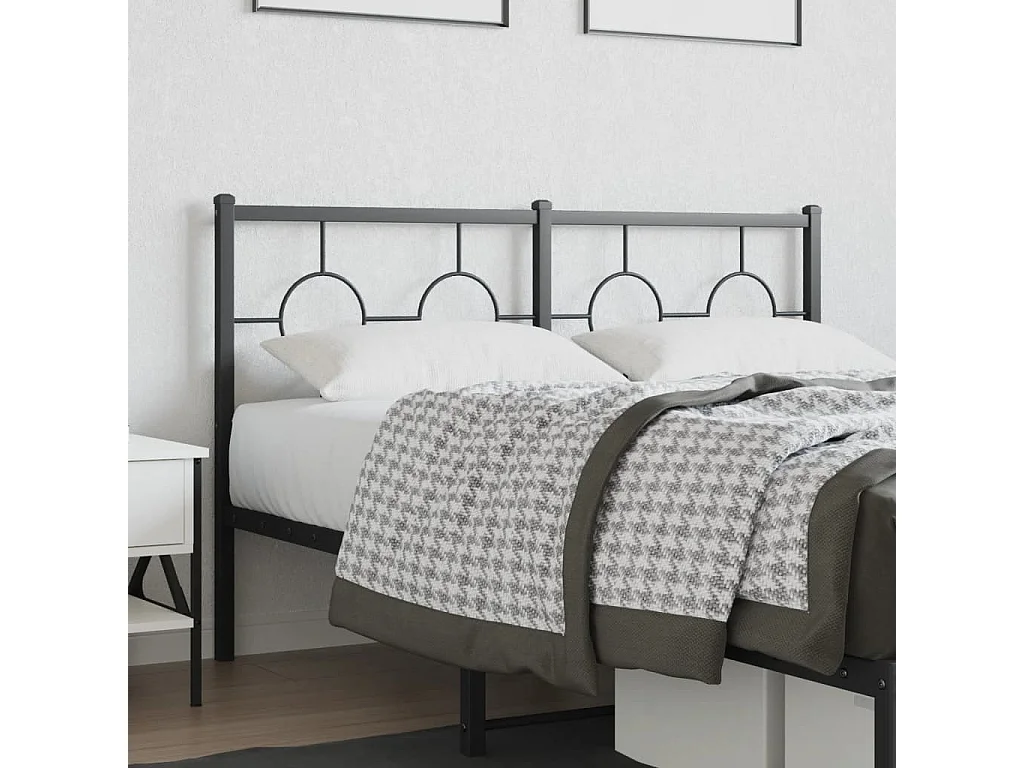 Tête de lit métal noir 135 cm FR669327