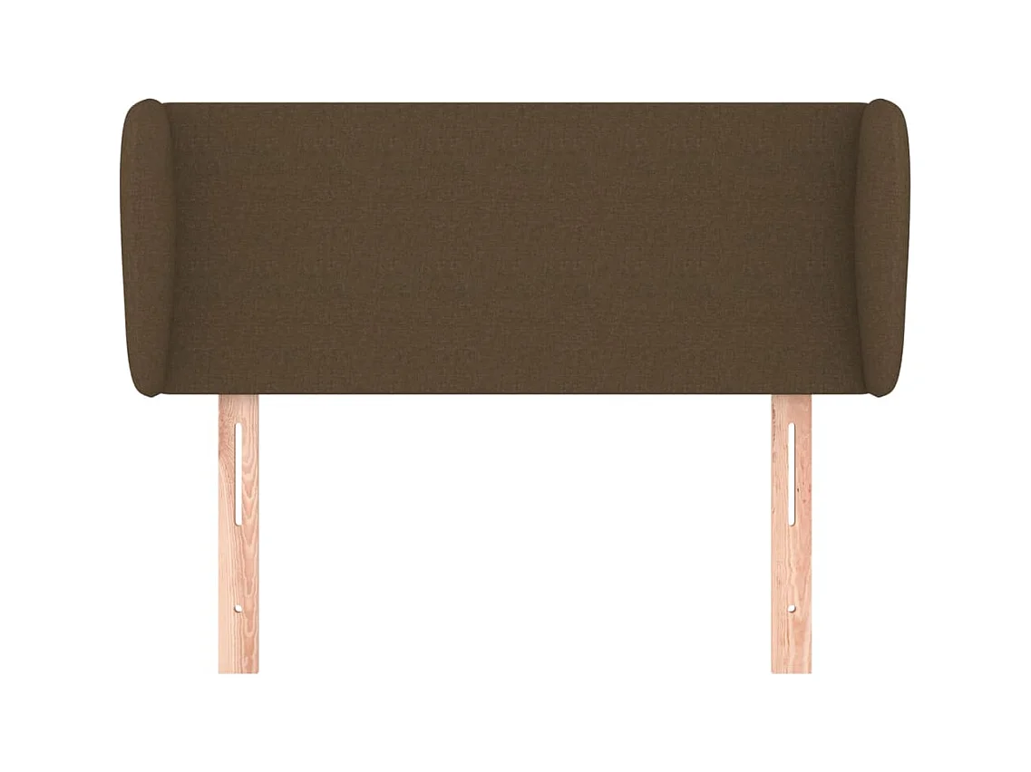 Tête de lit avec oreilles Marron Foncé 83x23x78/88 cm Tissu FR454637