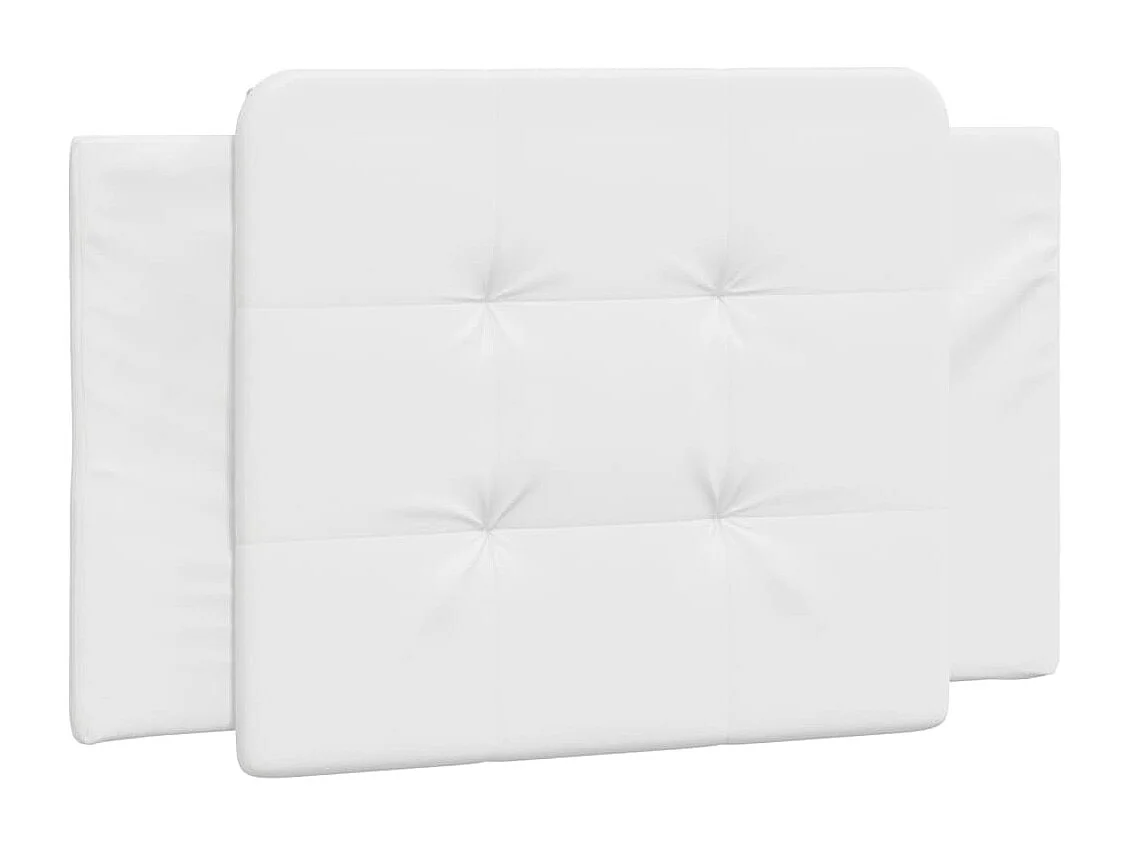Coussin de tête de lit blanc 90 cm similicuir FR183871