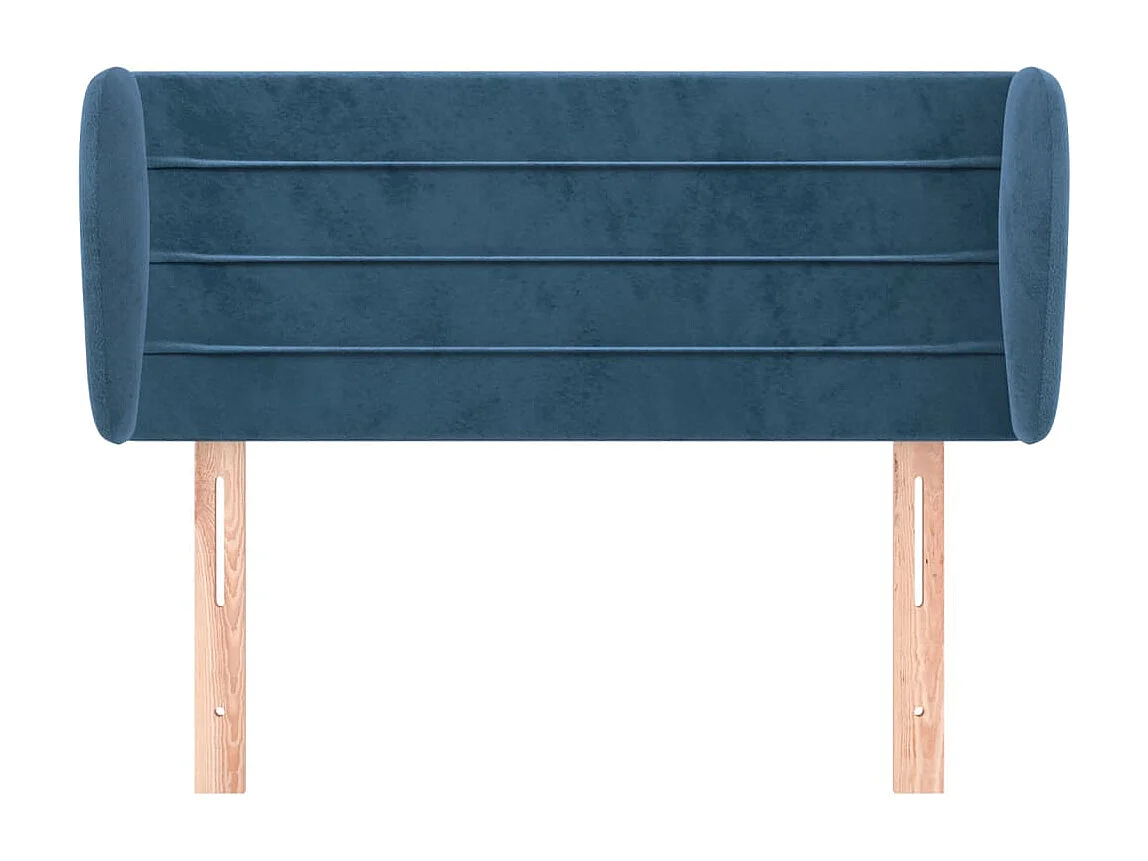 Tête de lit avec oreilles Bleu foncé 103x23x78/88 cm Velours FR850026