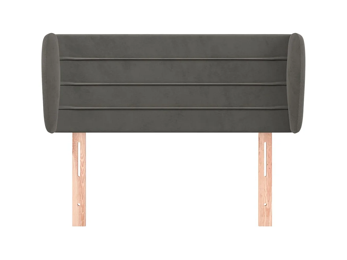 Tête de lit avec oreilles Gris foncé 103x23x78/88 cm Velours FR267488