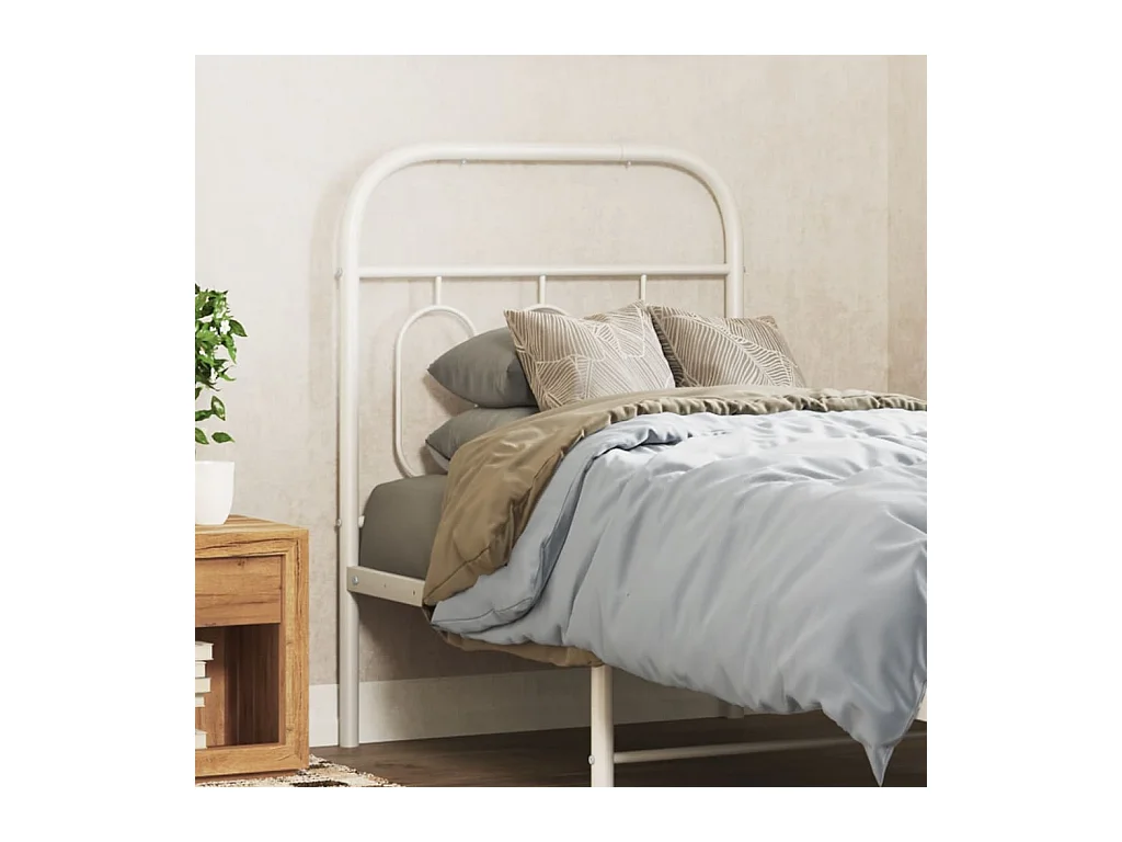 Tête de lit métal blanc 75 cm FR743157
