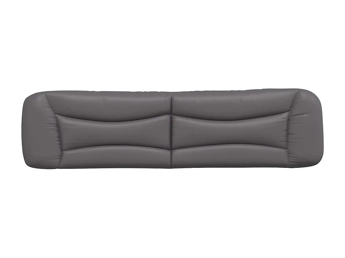 Coussin de tête de lit gris 200 cm similicuir FR586668