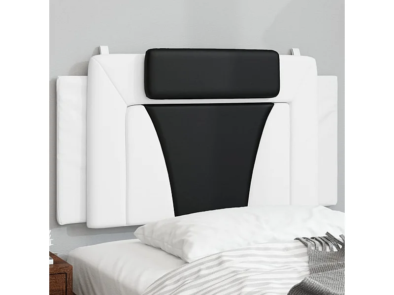Testata del letto | Cuscino Testiera Nero e Bianco 100 cm in Similpelle