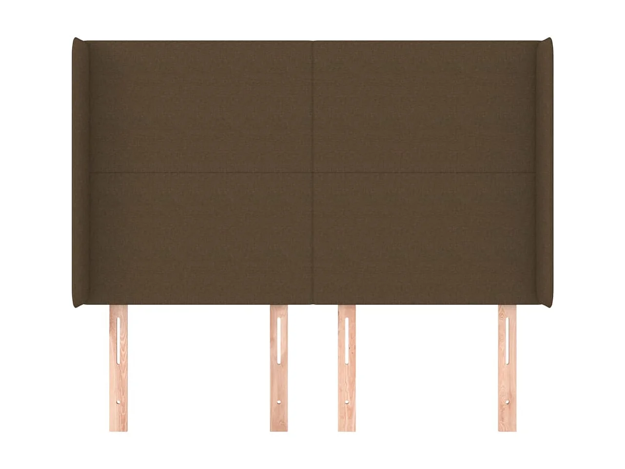 Testiera | Testata del letto ad Orecchio MarroneScuro147x16x118/128cm inTessuto