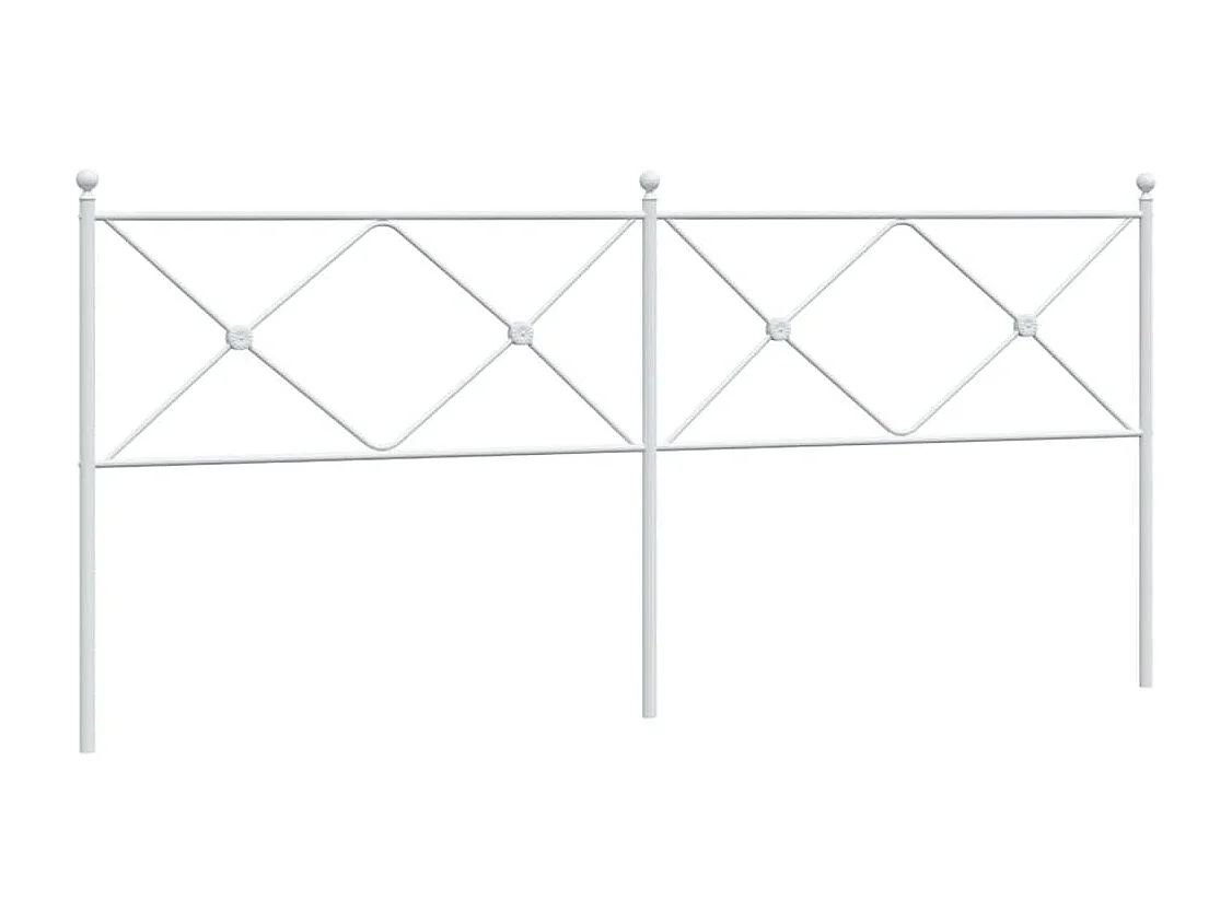 Tête de lit métal blanc 193 cm FR320097