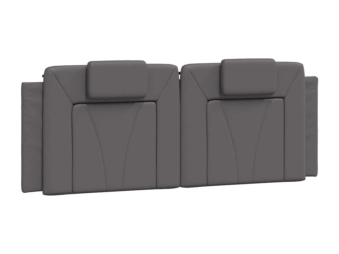 Coussin de tête de lit gris 120 cm similicuir FR809384