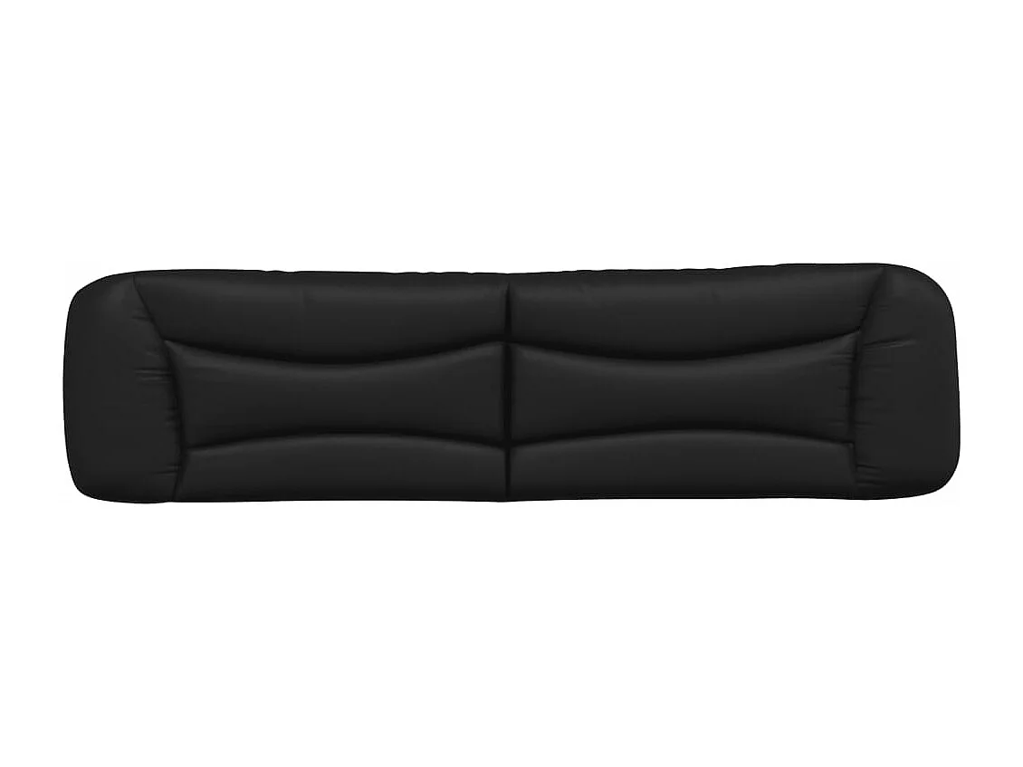 Coussin de tête de lit noir 200 cm similicuir FR130211