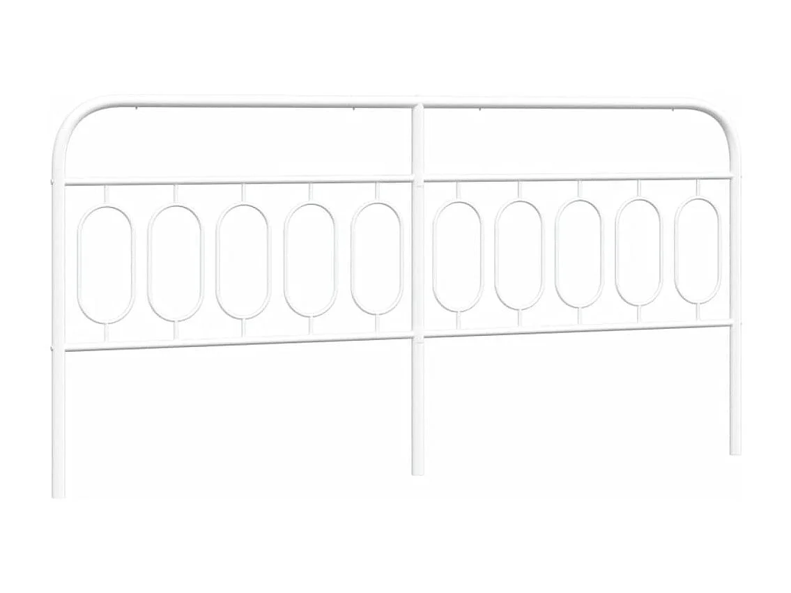 Hoofdbord 200 cm metaal wit BE420955