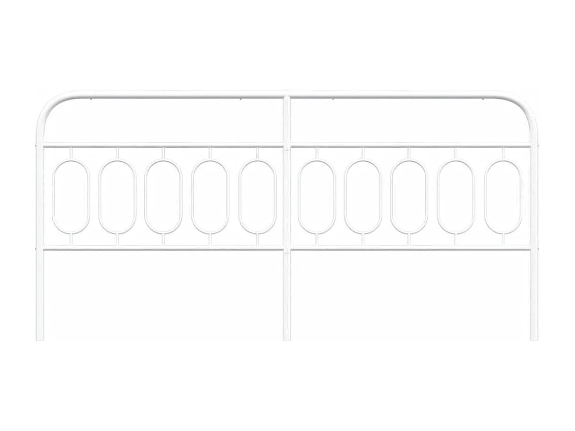 Hoofdbord 200 cm metaal wit BE420955