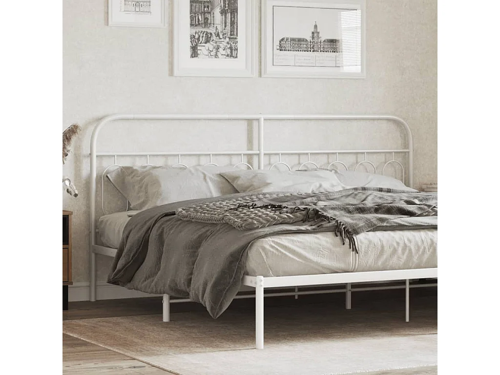Testiera | Testata del letto in Metallo Bianco 200 cm