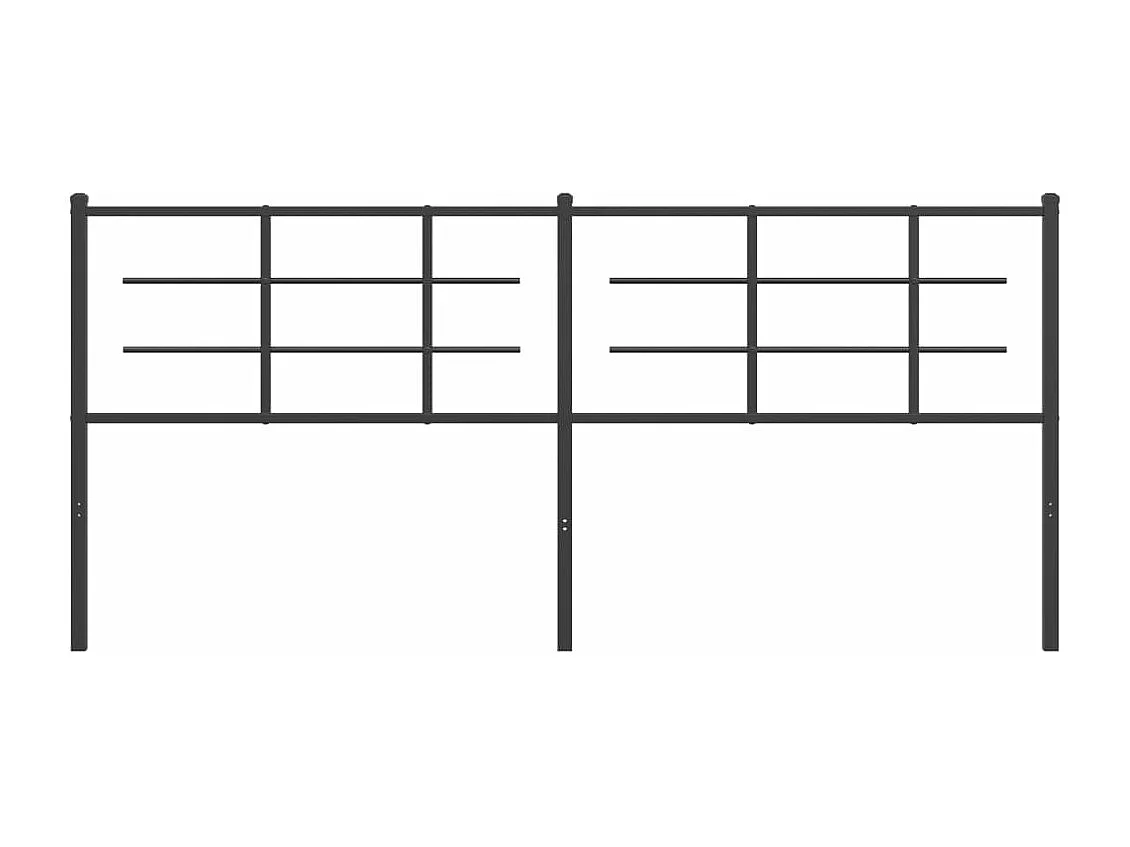 Tête de lit métal noir 200 cm FR612355