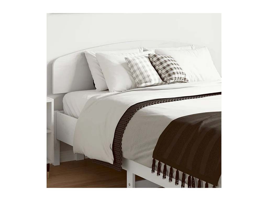 Tête de lit blanc 135 cm bois massif de pin FR839465