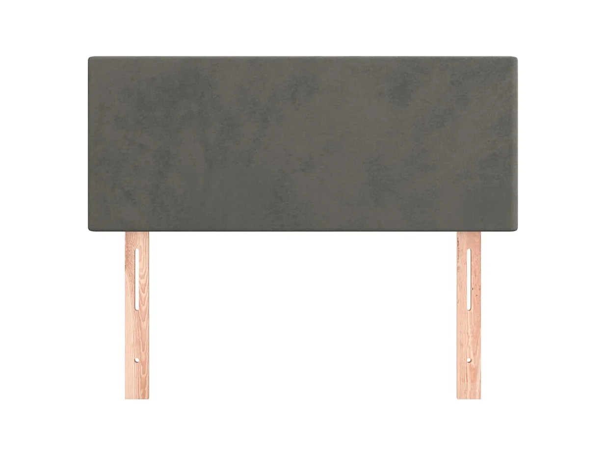 Testiera | Testata del letto Grigio Scuro 100x5x78/88 cm in Velluto
