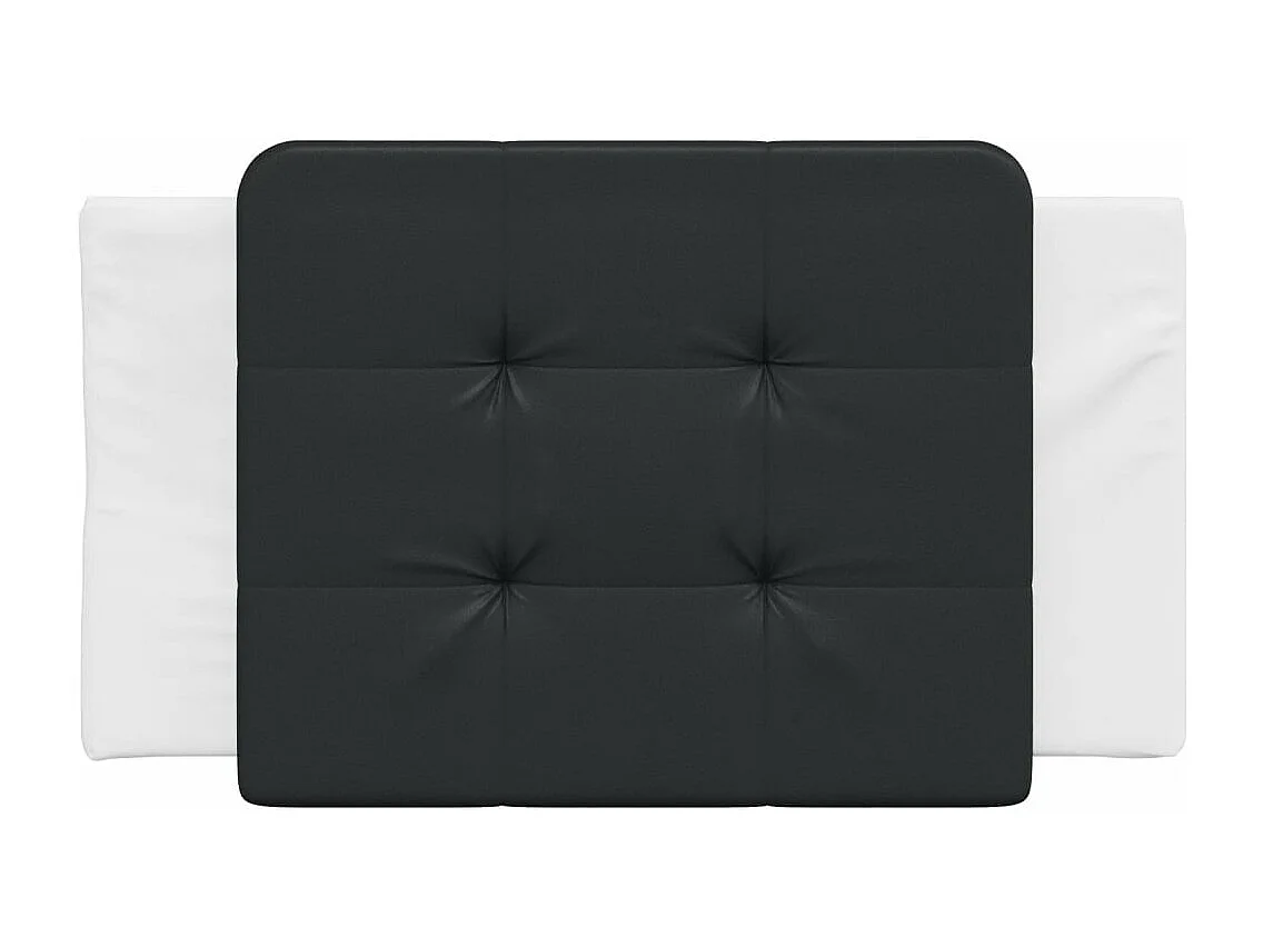 Testata del letto | Cuscino Testiera Nero e Bianco 90 cm in Similpelle