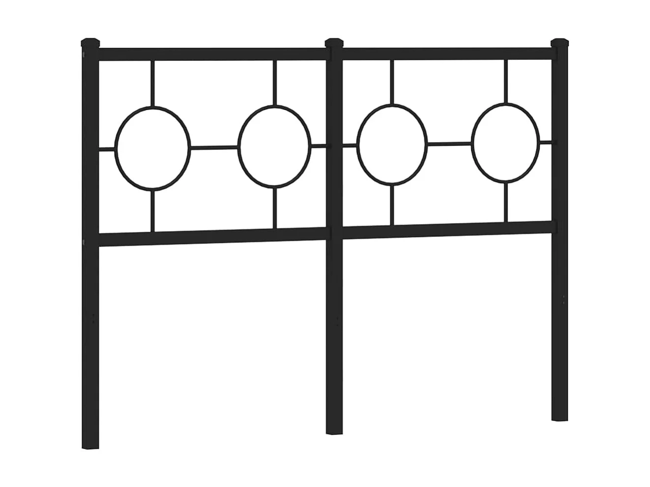 Tête de lit métal noir 120 cm FR690385