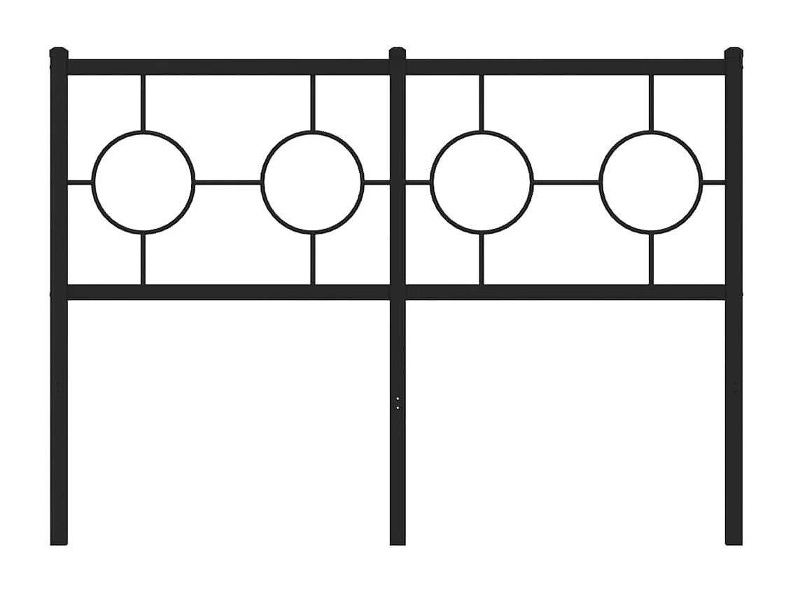 Tête de lit métal noir 120 cm FR690385