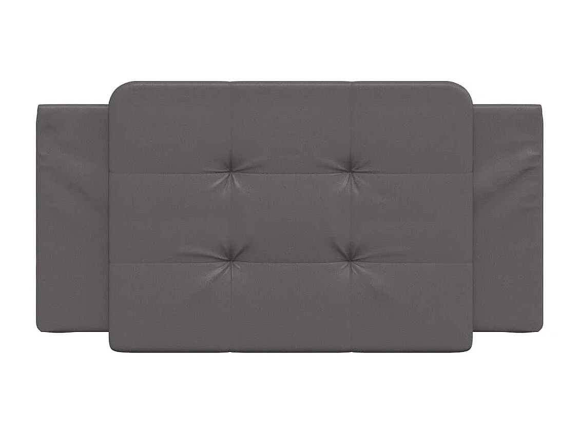Cabecero de cama acolchado cuero sintético gris 100 cm ES174384