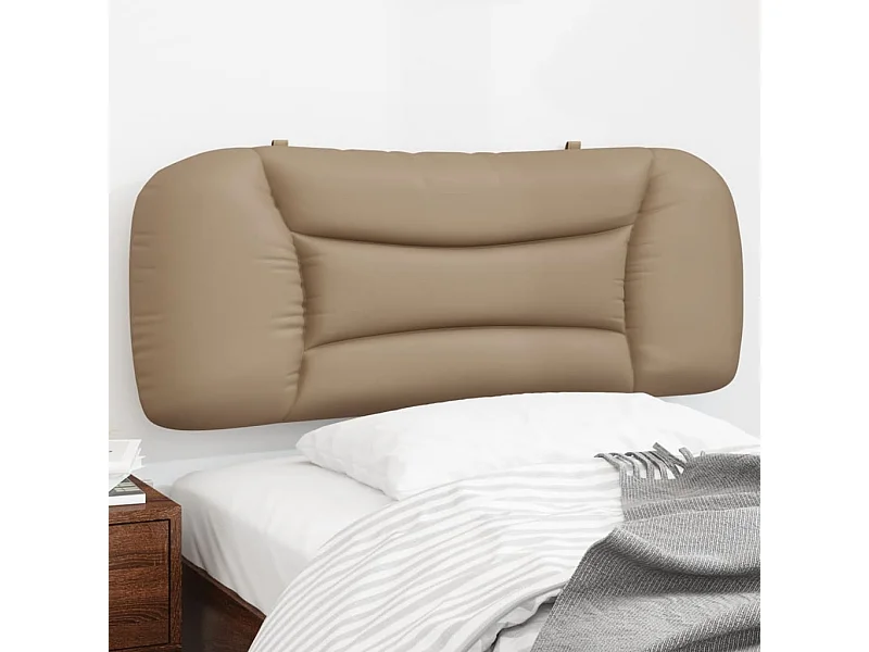 Cabecero de cama acolchado cuero sintético capuchino 100 cm ES399225