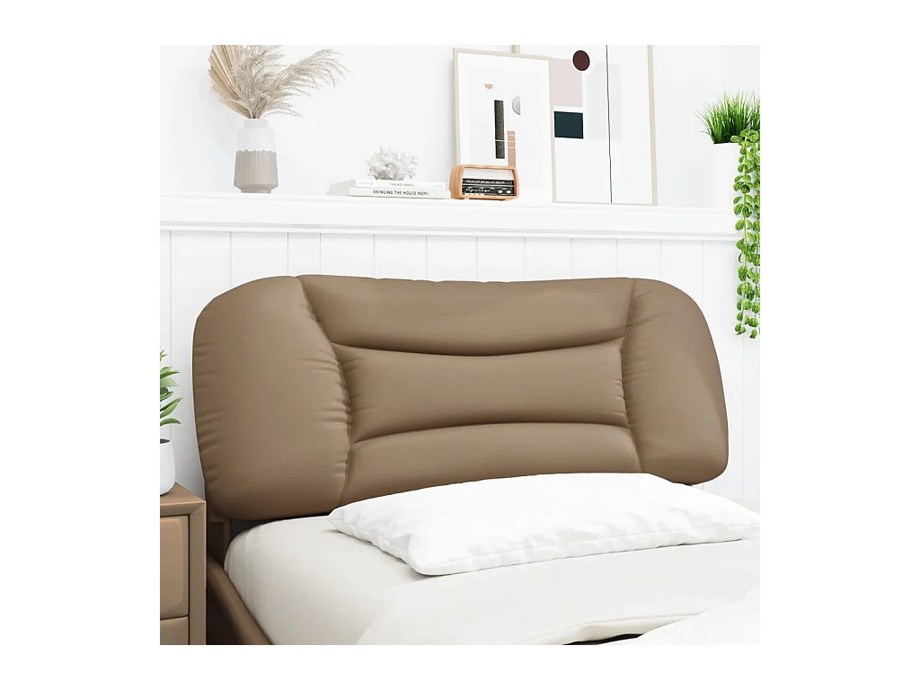 Coussin de tête de lit cappuccino 100 cm similicuir FR828416