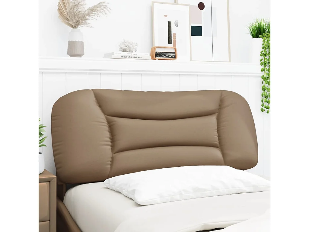 Coussin de tête de lit cappuccino 100 cm similicuir FR828416