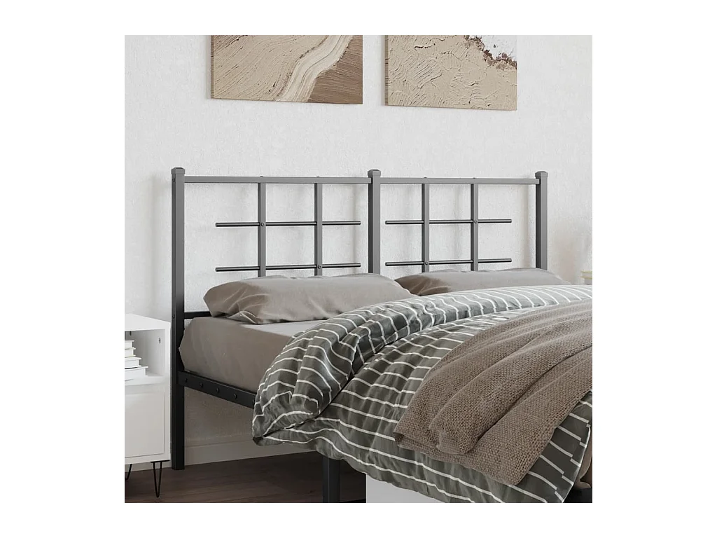 Testiera | Testata del letto in Metallo Nero 140 cm