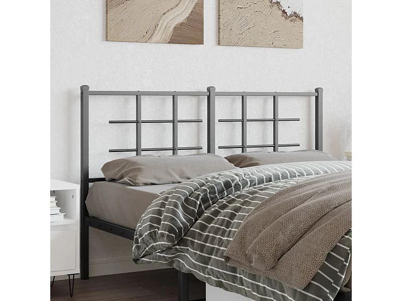 Tête de lit métal noir 140 cm FR399260