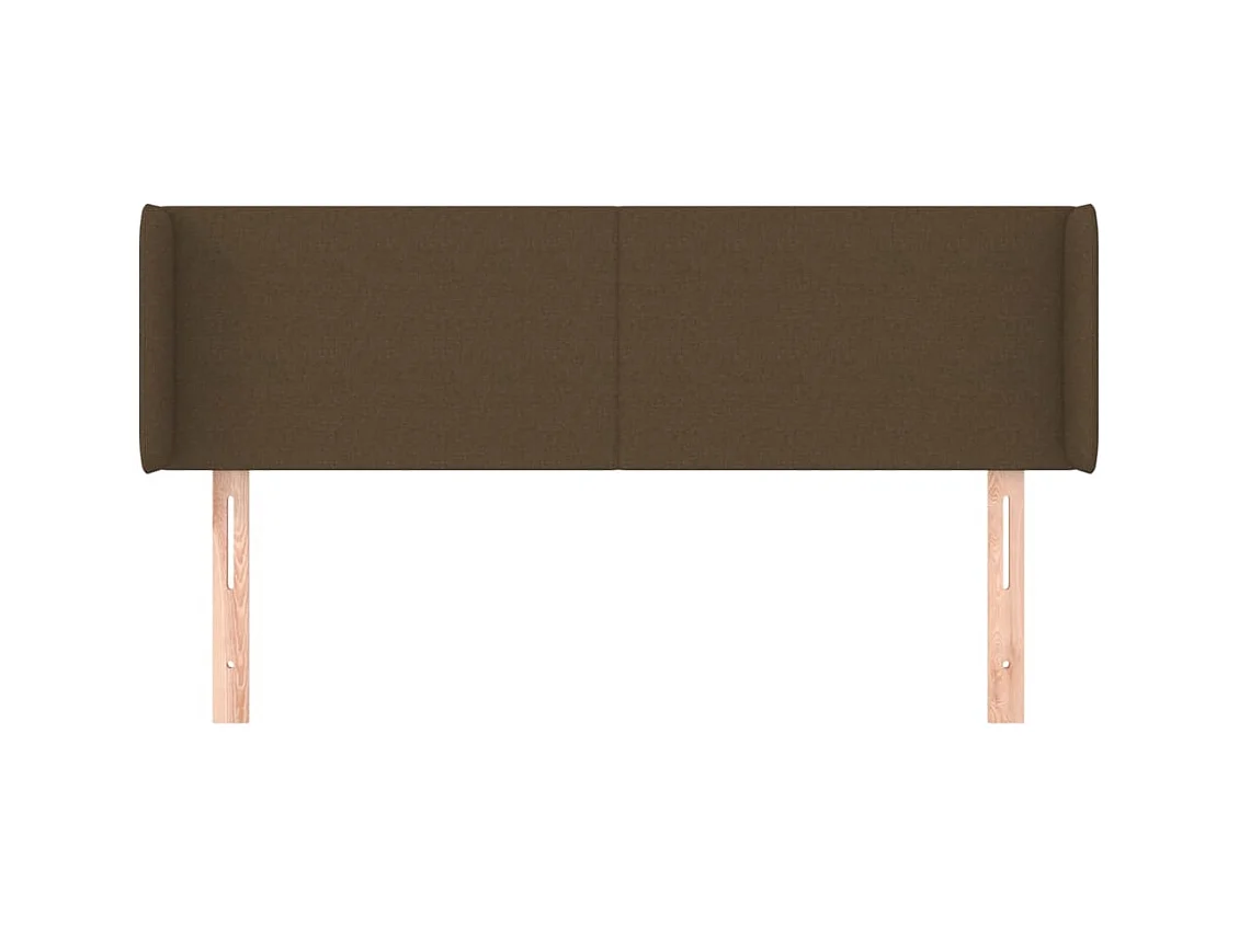 Testiera | Testata del letto ad Orecchio Marrone Scuro 147x16x78/88 cm in Tessuto