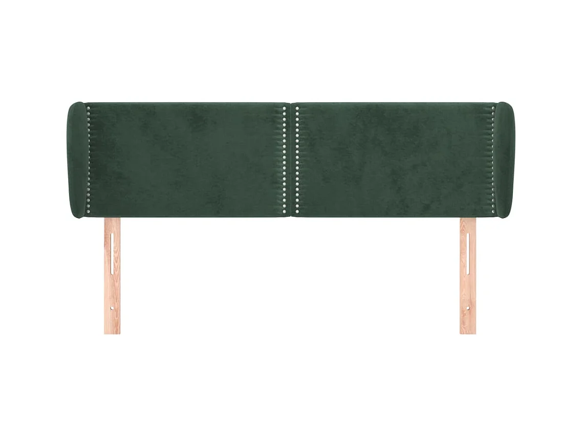 Testiera | Testata del letto ad Orecchio Verde Scuro 147x23x78/88 cm in Velluto