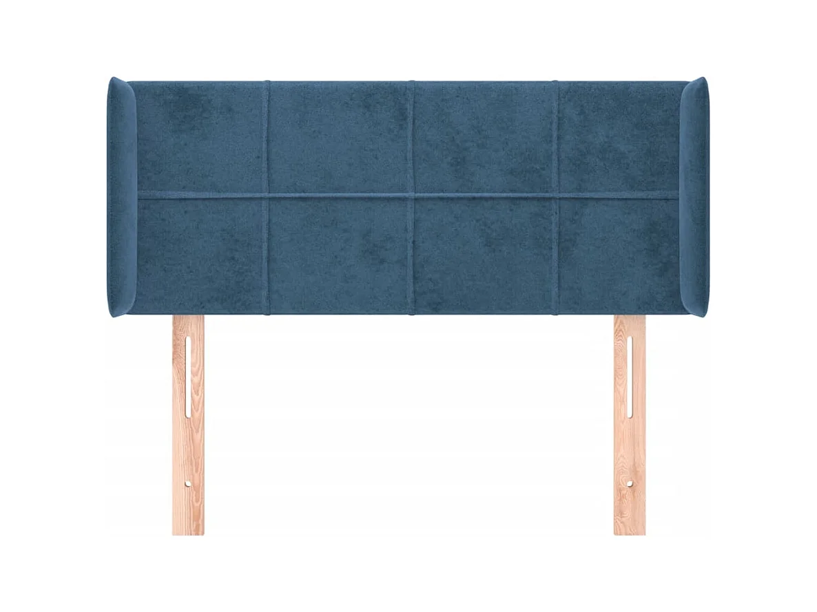Tête de lit avec oreilles Bleu Foncé 83x16x78/88 cm Velours FR806142