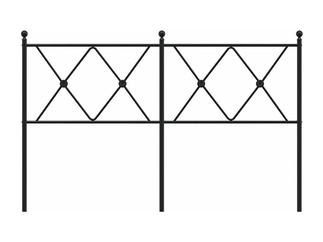 Tête de lit métal noir 137 cm FR102168