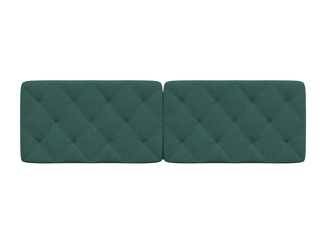 Coussin de tête de lit vert foncé 160 cm velours FR211438