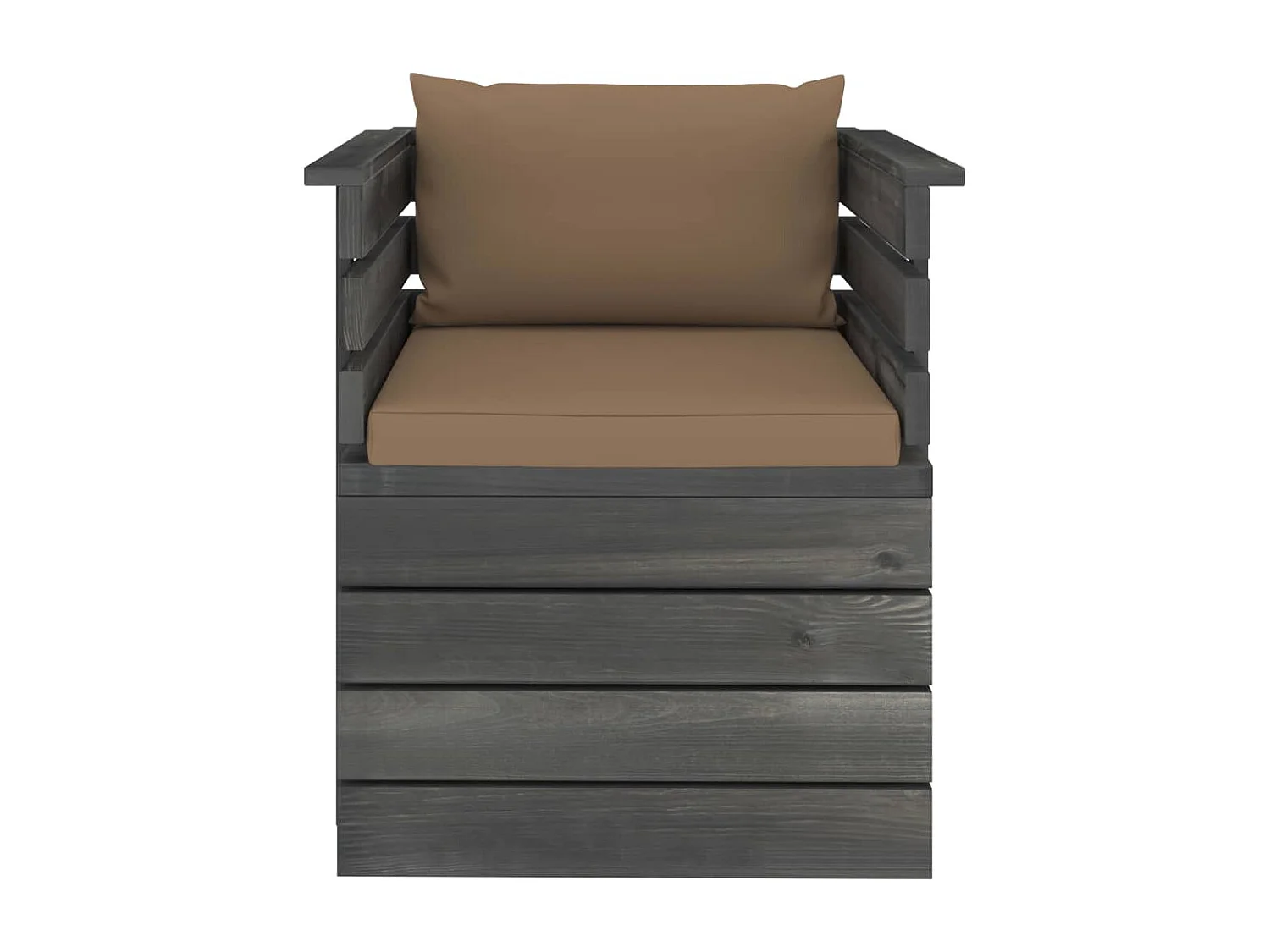 Fauteuil de jardin avec coussins Bois de pin FR460902