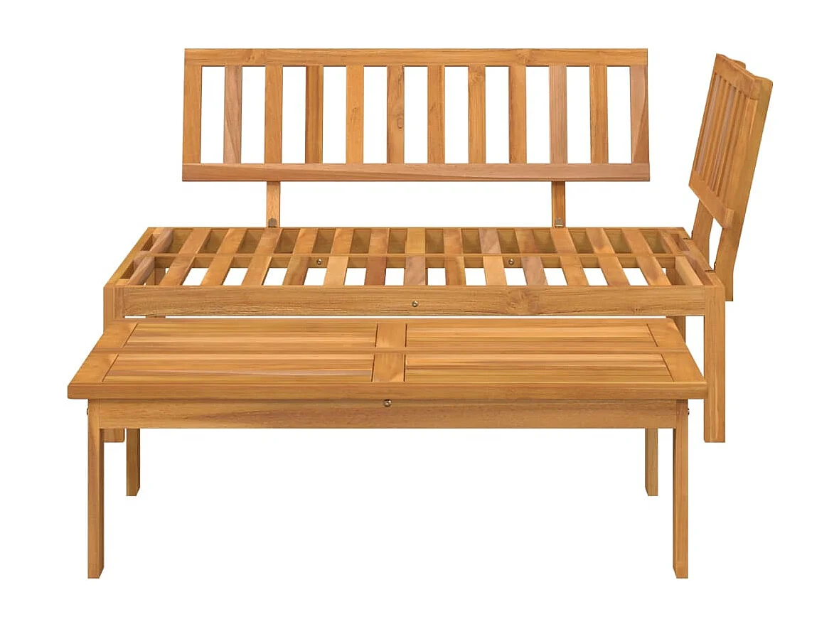 Lot de 2 Salon de jardin palette bois massif d'acacia FR313840 FR976700