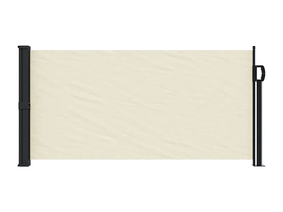 Windscherm uittrekbaar 100x300 cm crèmekleurig BE399413