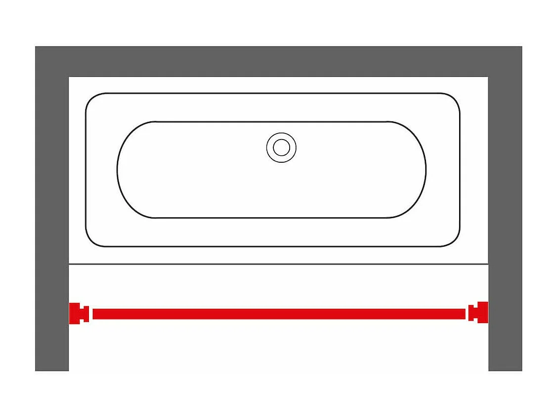 Douchegordijnstang telescopisch 155-255 cm mataluminium BE822847
