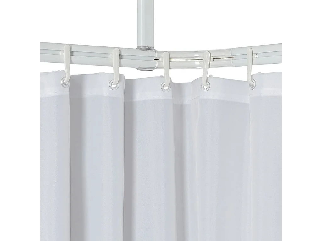 Ensemble de rail de rideau de douche Easy-Roll blanc FR118908