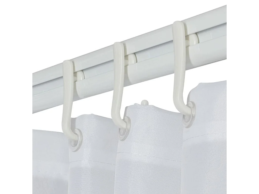Ensemble de rail de rideau de douche Easy-Roll blanc FR118908