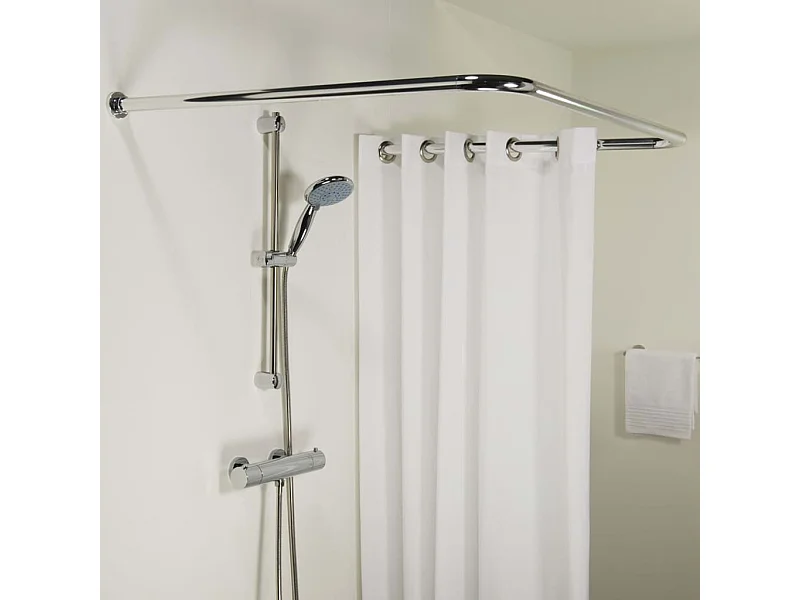 Douchegordijnstang combi chroomkleurig BE526626