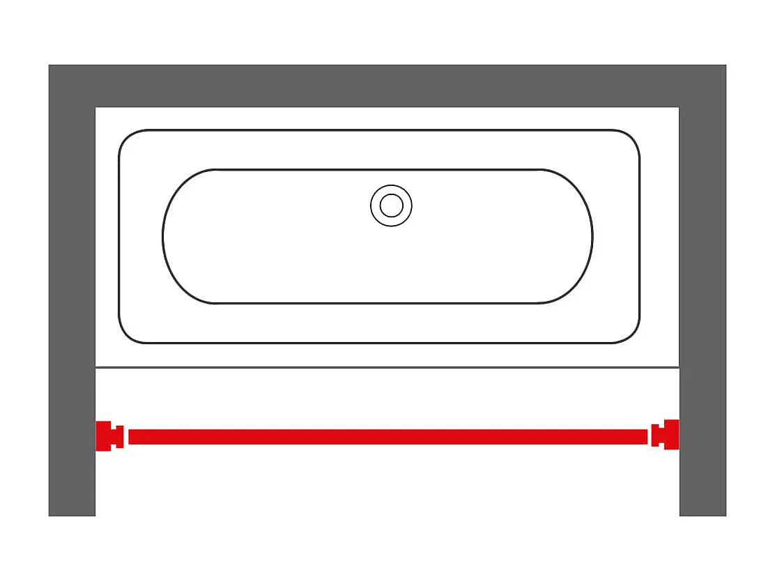 Douchegordijnstang telescopisch 185 cm matgrijs BE431126