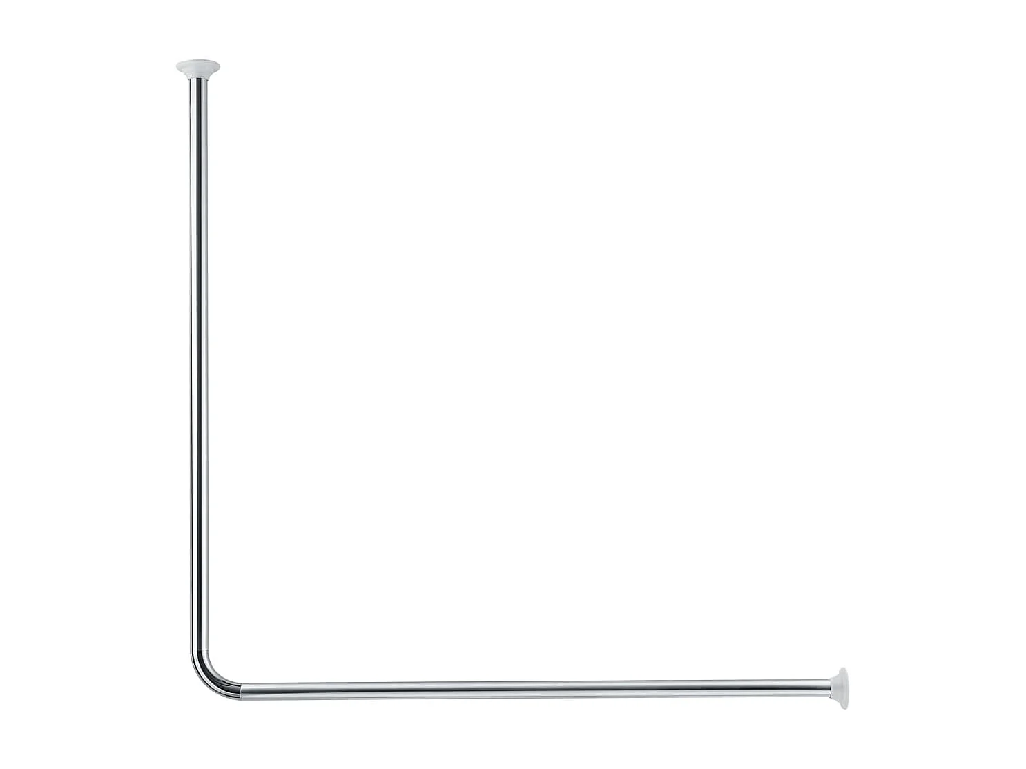 Douchegordijnstang hoek 90x90 cm chroomkleurig BE888425