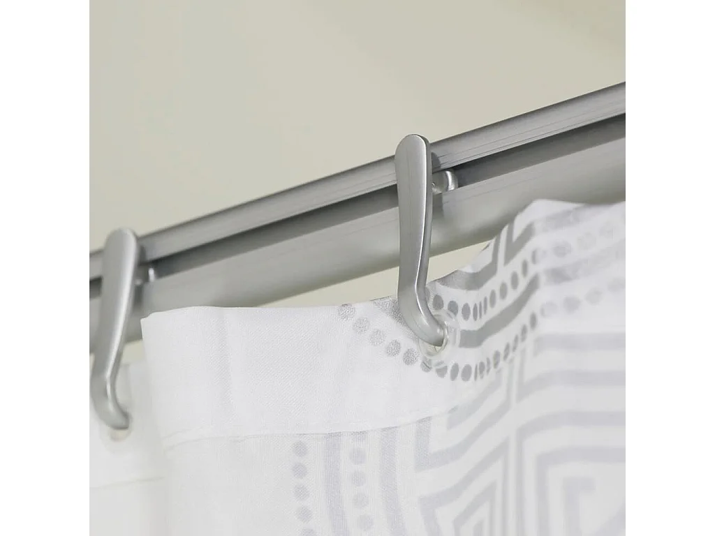 Douchegordijnstangenset Easy-Roll mataluminium BE292275